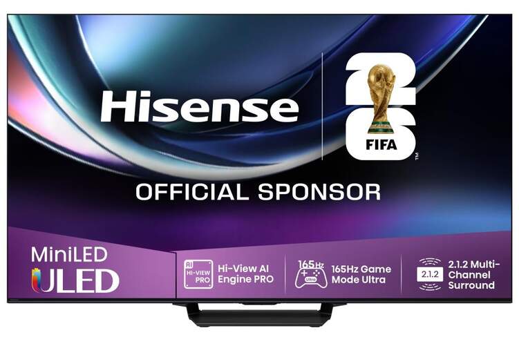 TV Hisense 85" MiniLED Pro 85U7Q Pro - 4K Ultra HD, 165 Hz, 60 W RMS, HDR10+ Adaptive