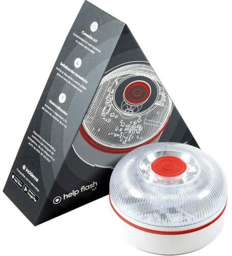 Baliza Geolocalizable Help Flash IoT - Luz de Emergencia V16, conectado con DGT 3.0