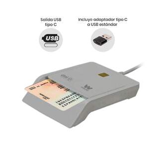 LECTOR DNI ELECTRONICO WOXTER USB C ADAP. BLANCO