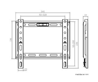 SOPORTE TV FIJO GENIUM GSPF43 45KG 13-43