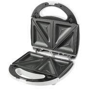 Sandwichera Kuken 33566 - Doble Placa, 2 Sándwiches, Grill, 850 W, Blanco