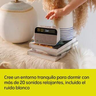 RELOJ DESPERTADOR PURE MOMENT WHITE BT LUZ NOCT