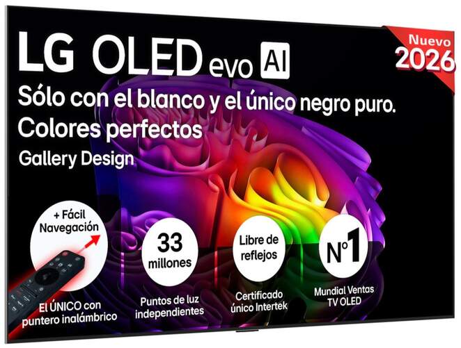 TV LG 77" OLED Evo 77G64LW - 4K Ultra HD, 4K a11 Gen3, 165 Hz, WebOS 26, Dolby Atmos 60W, HDR10 Pro