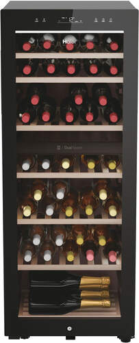 Vinoteca Haier HWS77GDAU1 - 77 Botellas, 6+1 Estantes, Negro