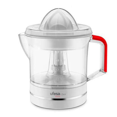 Exprimidor El&eacute;ctrico Ufesa Zest - 25 W, Piezas desmontables, 700 ml, 2 conos, Encendido autom&aacute;tico