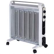 Radiador de mica Jata RD227B - 2000 W, 5 Placas, 2 Potencias, Antivuelco, Blanco