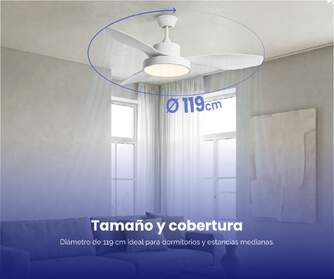 VENTILADOR TECHO ARTICA AVTECH36B BCO 36W 119 CM