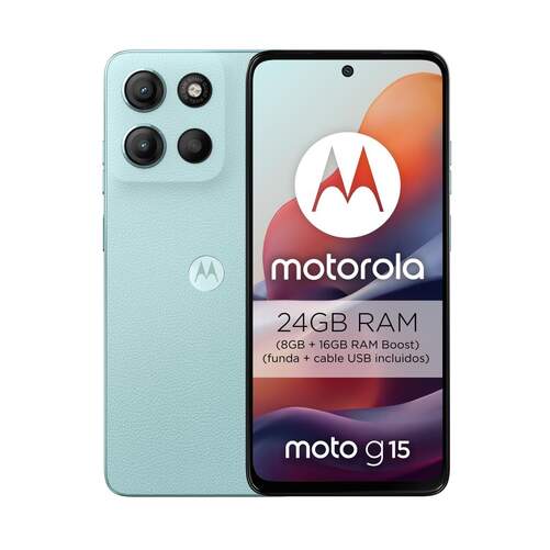 Motorola Moto G15 8/512 GB Azul - 6,72", Helio G81, Android 15, 5200 mAh, 50/5 MP
