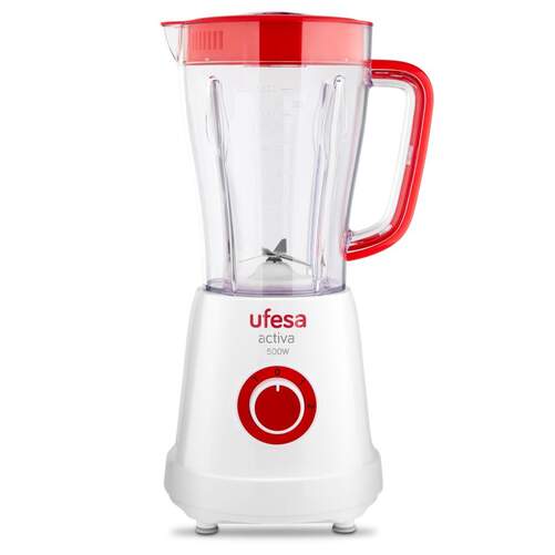 Batidora Vaso Ufesa BS4707 - 500W, Jarra 1.5L, 2 Velocidades + Turbo, Blanca