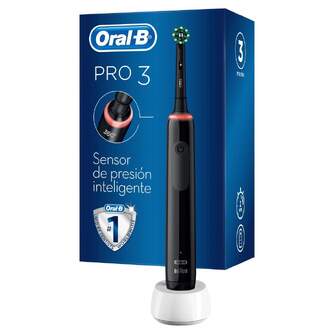 DENTAL ORALB PRO3 NEGRO  4RECAMBIOS CROSSACTION