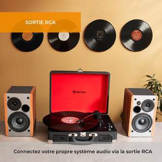 TOCADISCOS DENVER VPL-120 NEGRO MALETIN ALTAVOCES