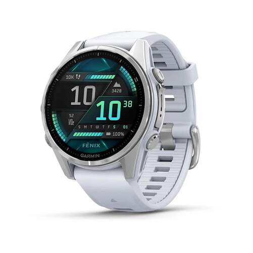 Smartwatch Garmin Fenix 8 Blanco - Pantalla AMOLED de 1,3", 10 días de autonomía, Mapas integrados