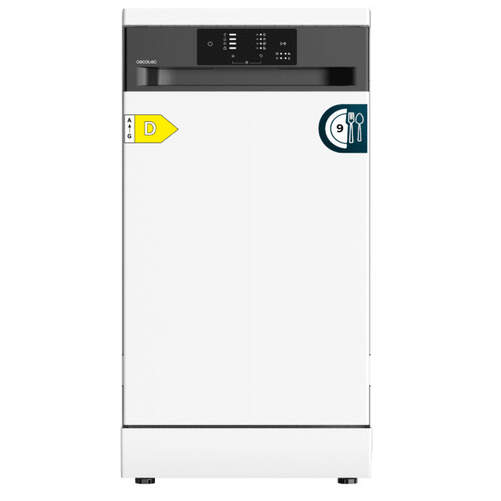 Lavavajillas Cecotec  4350 - 45cm, 2 bandejas, 9 servicios, Clase D, Blanco