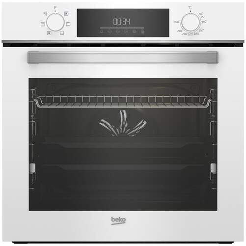 Horno Beko BBIE18300W - Clase A, 72L, 60cm, Hidrólisis, 6 Funciones, Raíles Extraíbles, Blanco