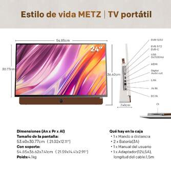 TV METZ 24%%%quot; 24MPE7000Z FHD GOOGLETV PORTATIL 3H