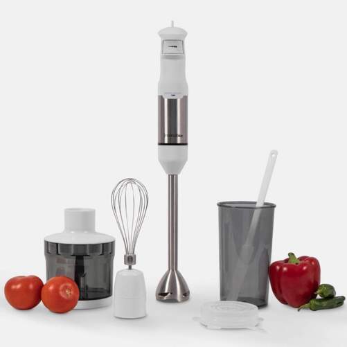 Batidora UniversalBlue Twisty Plus Total - 1200 W, Blanco e Inox