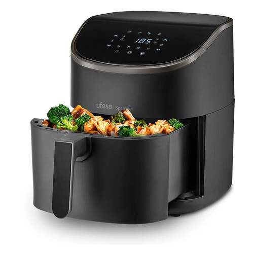 Freidora de aire Ufesa Sparrow - 6 litros, 8 programas, 1700 W, tecnolog&iacute;a 360&ordm;, anti-adherente