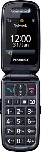 SeniorPhone Panasonic KX-TU456EX Azul - Pantalla 2.4", Cámara, Botón SOS, 200 Contactos