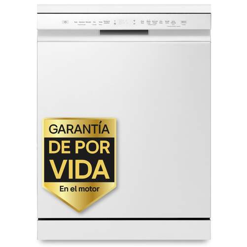 Lavavajillas LG DF355FW - Clase C, 60 cm, Direct Drive, 3&ordf; Bandeja, QuadWash, 41 dB, Blanco