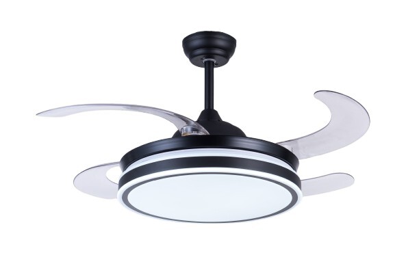 Ventilador Techo Artica AVTR105B - 36 W, Retráctiles, Temporizador, Acero, Negro