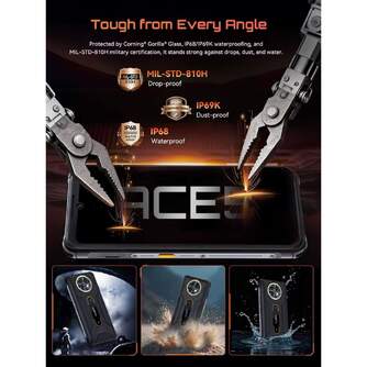 SMARTPHONE CUBOT KING KONG ACE 5 8/256 6,75%%%quot; BLK