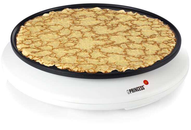 Crepera Princess 492227- 1000 W, Antiadherente, Blanco