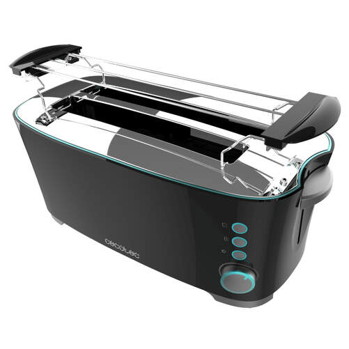 Tostadora Cecotec Toast&Taste 2180 - 1000 W, 2 Ranuras Largas, Negro