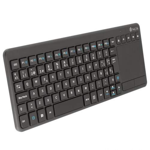 Teclado NGS Keyboard TV Warrior - Touchpad, Smart TV, Inal&aacute;mbrico 2.4GHz