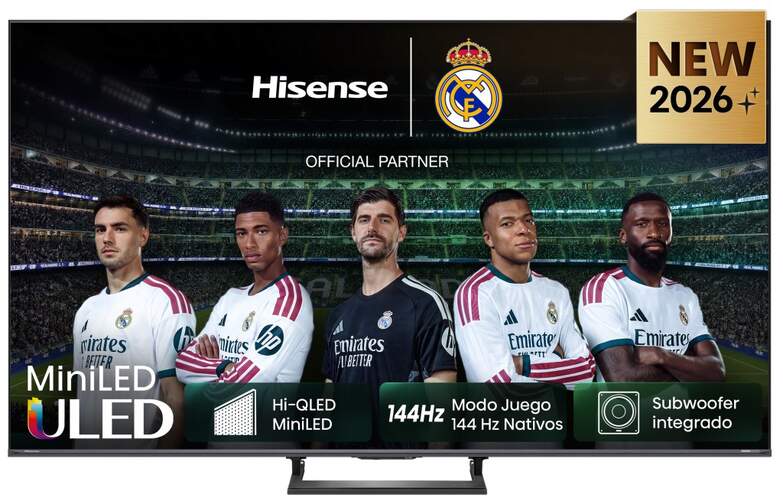 TV Hisense 65" MiniLED 65E8S - 4K Ultra HD, Smart TV VIDAA, 144 Hz, altavoces 40W, HDR10+