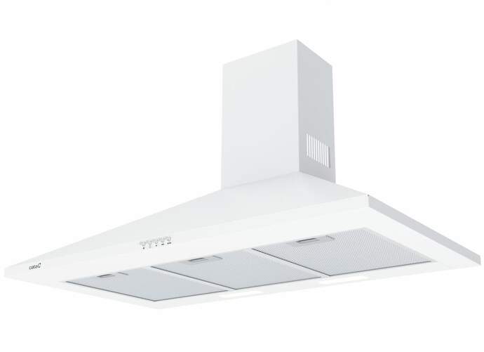 Campana Decorativa Cata Omega 900 WH - Clase C, 90cm, 645m3/h, 3 Velocidades, Blanca