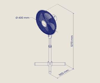 VENTILADOR PIE ARTICA AVP45W16B 45W 40 CM BCO
