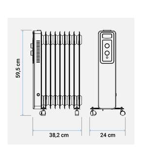 RADIADOR ACEITE U.BLUE 15009 9E 1500W. NEGRO