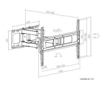 SOPORTE TV ART GENIUM GSPART68 60KG 37-68