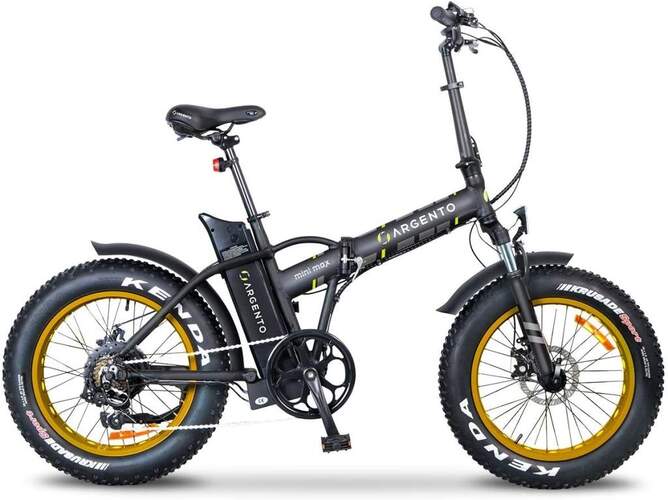 Bicicleta Eléctrica Argento Mini Max Plus - 250W, Ruedas 20", Shimano 7 Velocidades, 36V 10400mAh