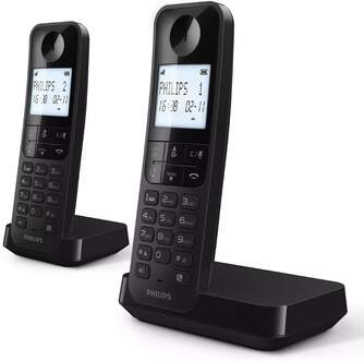 TELEFONO DECT PHILIPS D2702 DUO BLACK