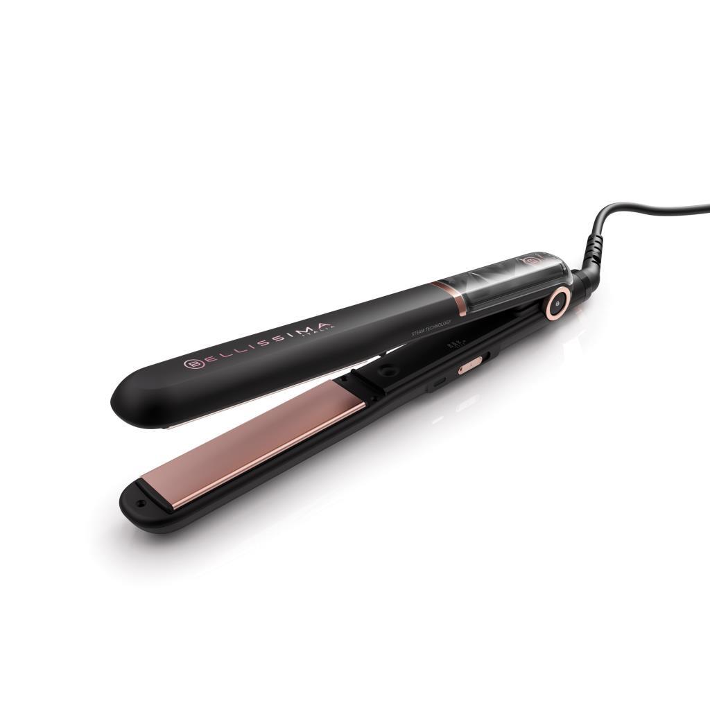 Plancha De Pelo vapor bellissima my steam b28 100 imetec 3 ajustes temperatura 170°c 230°c b28100 profesional negrorosa 230 revestimiento rosa