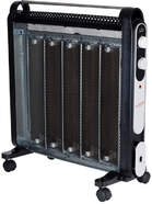 Radiador de mica Jata RD227N - 2000 W, 5 Elementos, 2 Potencias, Negro