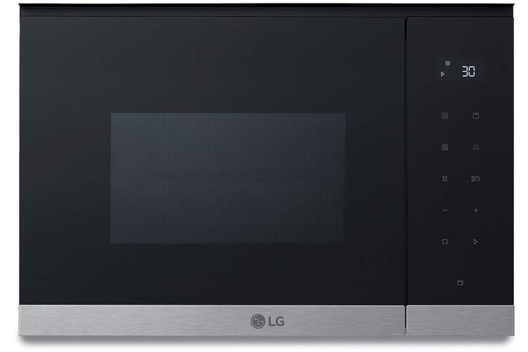 Microondas integrable LG MG7Z2593D - 1450W, 25 litros, con grill 1000W, negro, acero inoxidable
