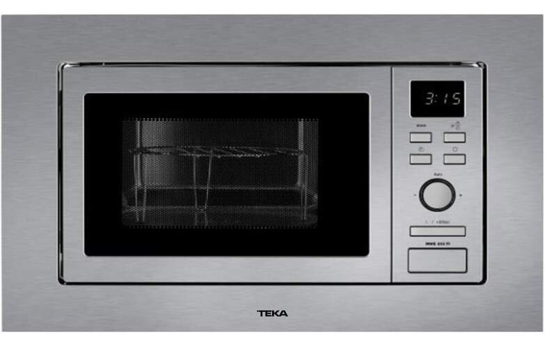 Microondas Integrable Teka MWE202FI - 800W + Grill, 20 Litros, 4 Niveles Potencia, Acero Inoxidable