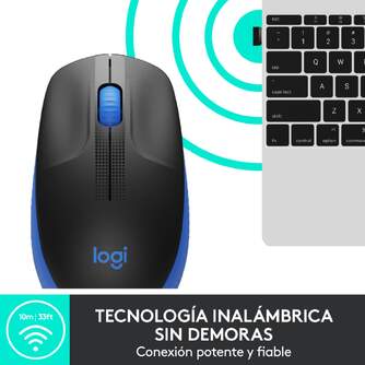 RATON LOGITECH M190 INALAMBRICO AZUL AMBIDIESTRO