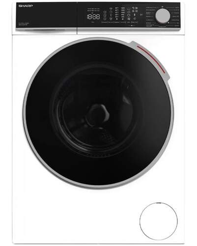 Lavadora Sharp ESNFL814CWDA - 8 kg, Clase A-20%,1400 rpm,15 Programas,Vapor, Double Jet System
