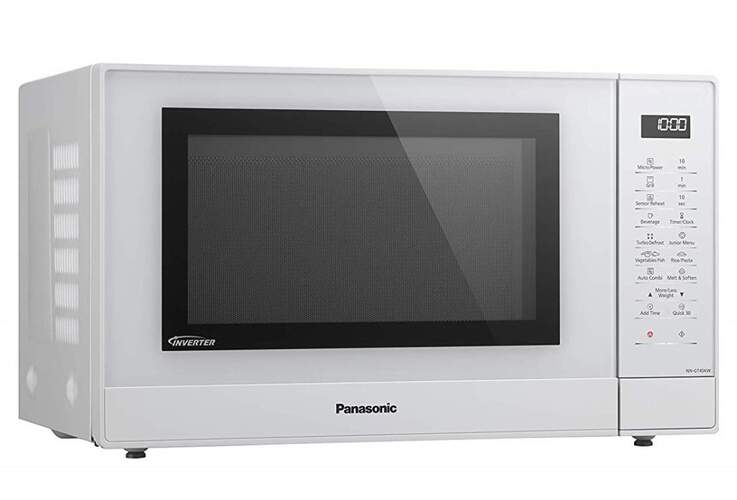 Microondas Panasonic NNGT45KWSUG - 1000W, 31 Litros, 7 Potencias, 24 Progr., Inverter, grill, Blanco