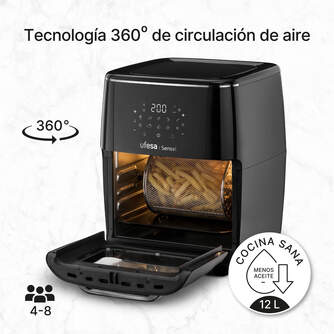 FREIDORA AIRE UFESA SENSEI 12L C/PUERTA CESTO GIR