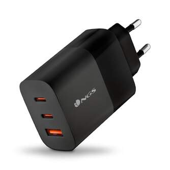 CARGADOR DE PARED NGS 65W 2 USB-C 1 USB-A