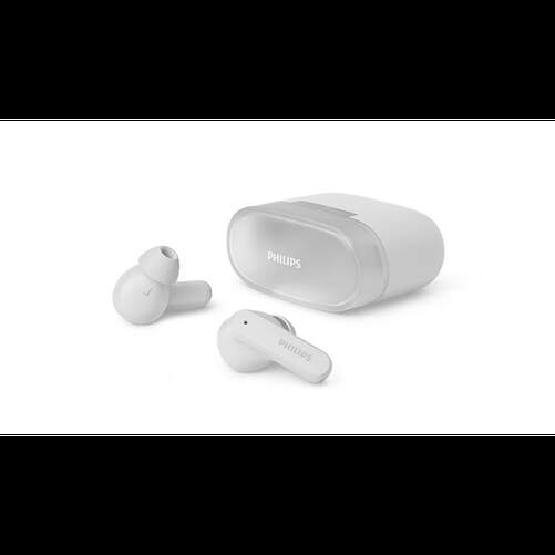 Auricualres Philips TAT2000BK - True Wireless Stereo, BT5.4, IPX4, 32h batería, blanco, carga rápida