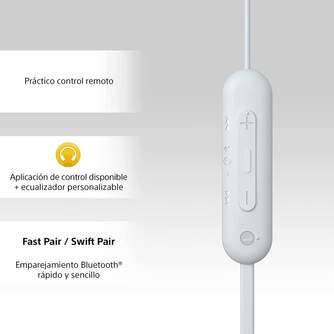 AURICULARES SONY WIC100W WHITE BLUETOOTH