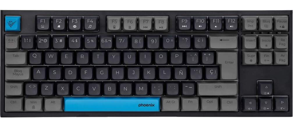 Teclado Phoenix Royal TKL - Mecánico, Gaming, Negro