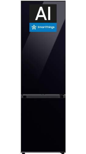 Frigor&iacute;fico Combi Samsung RB38C7B6A22 - 203 x 60 cm, Cristal negro, Clase A, 387 L