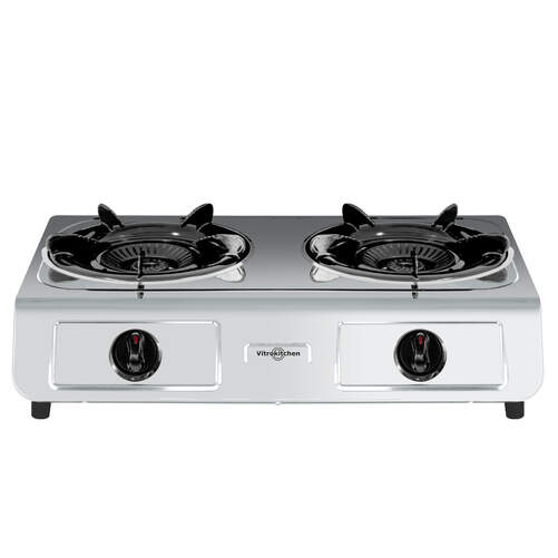 Hornillo Vitrokitchen 275IB - 2 Fuegos, Gas, Inox, Termopar de protecci&oacute;n, inox