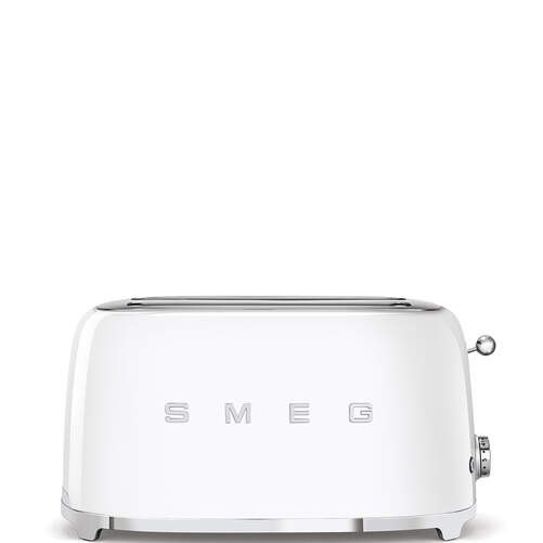 Tostador Smeg TSF02WHEU Blanco - 1500W, 2 Rebanadas, 6 Intensidades, Descongelar, Recalentar